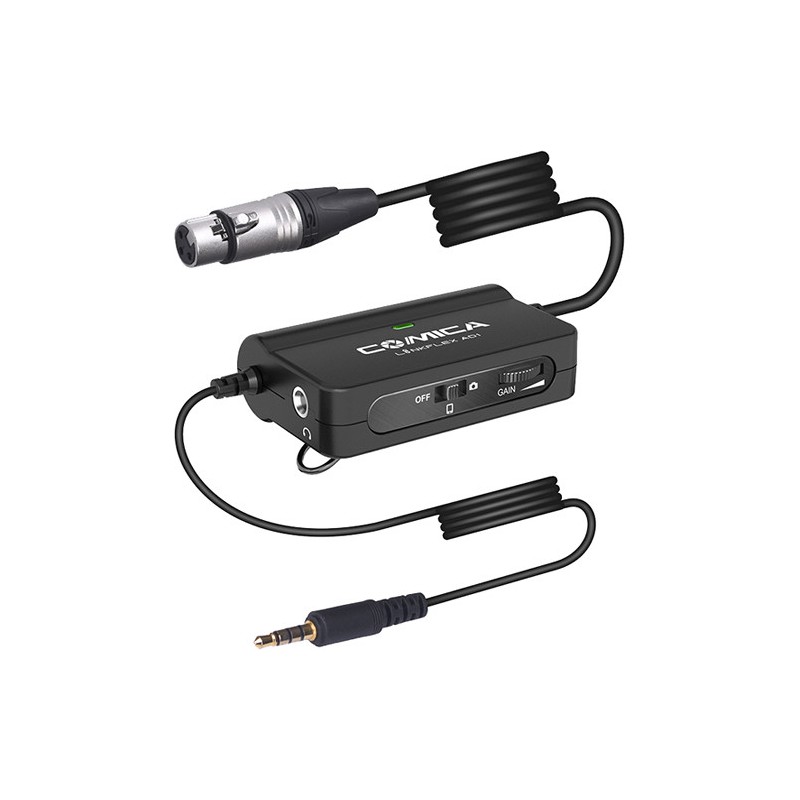 Comica Audio LinkFlex XLR Interface Preamp Audio Adapter XLR to 3.5mm TRRS