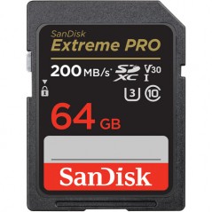 SanDisk SDHC 64GB Extreme Pro 200MB/s UHS-I Class10 U3 V30