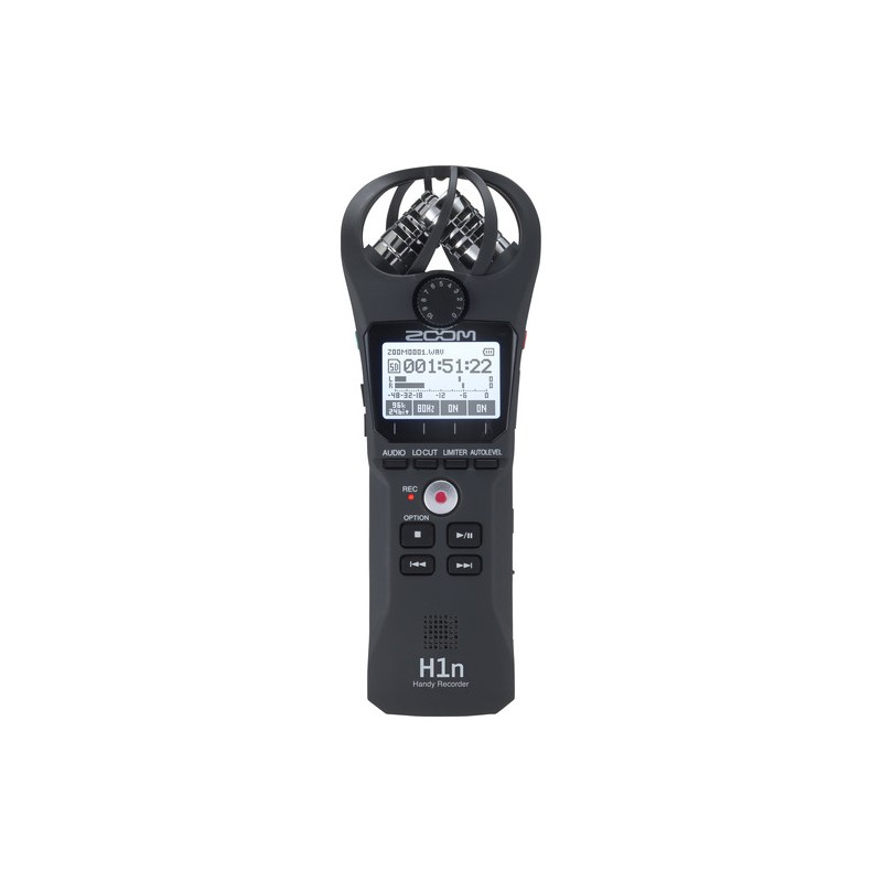 Zoom H1n 2-Input / 2-Track Portable Handy Recorder with Onboard X/Y Microphone (Black)